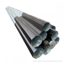 35FT steel pole with asphalt coating